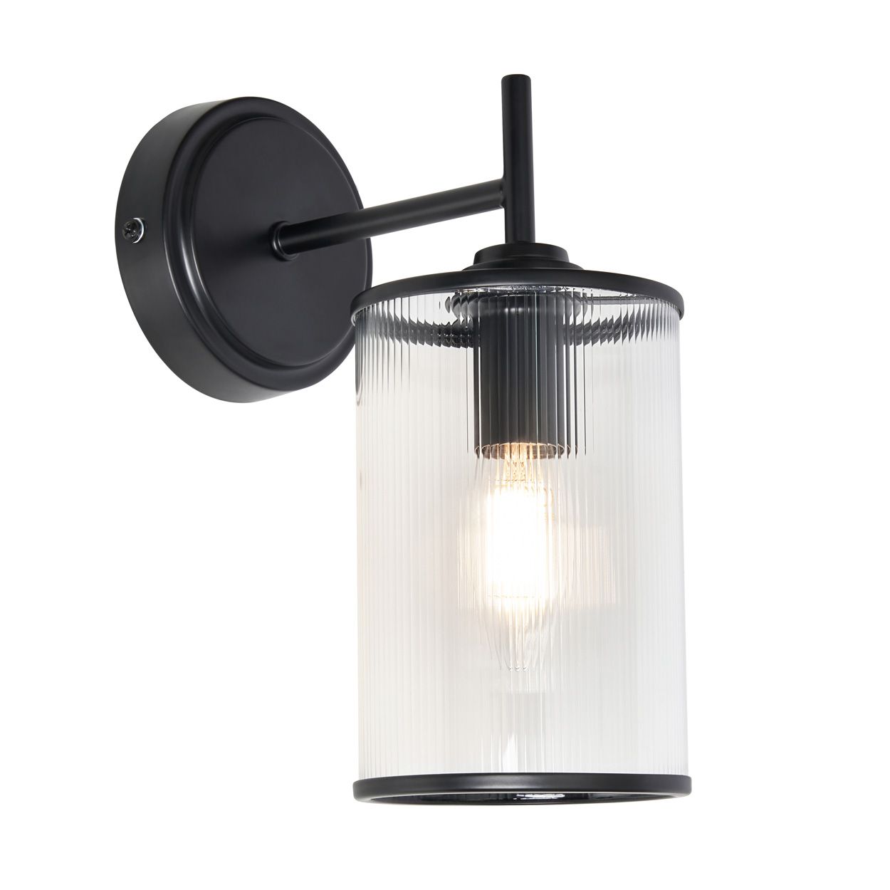 Abbey Ribbed Glass Wall Light