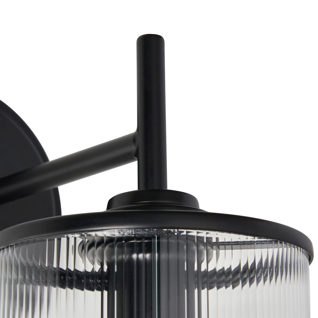 Abbey Ribbed Glass Wall Light