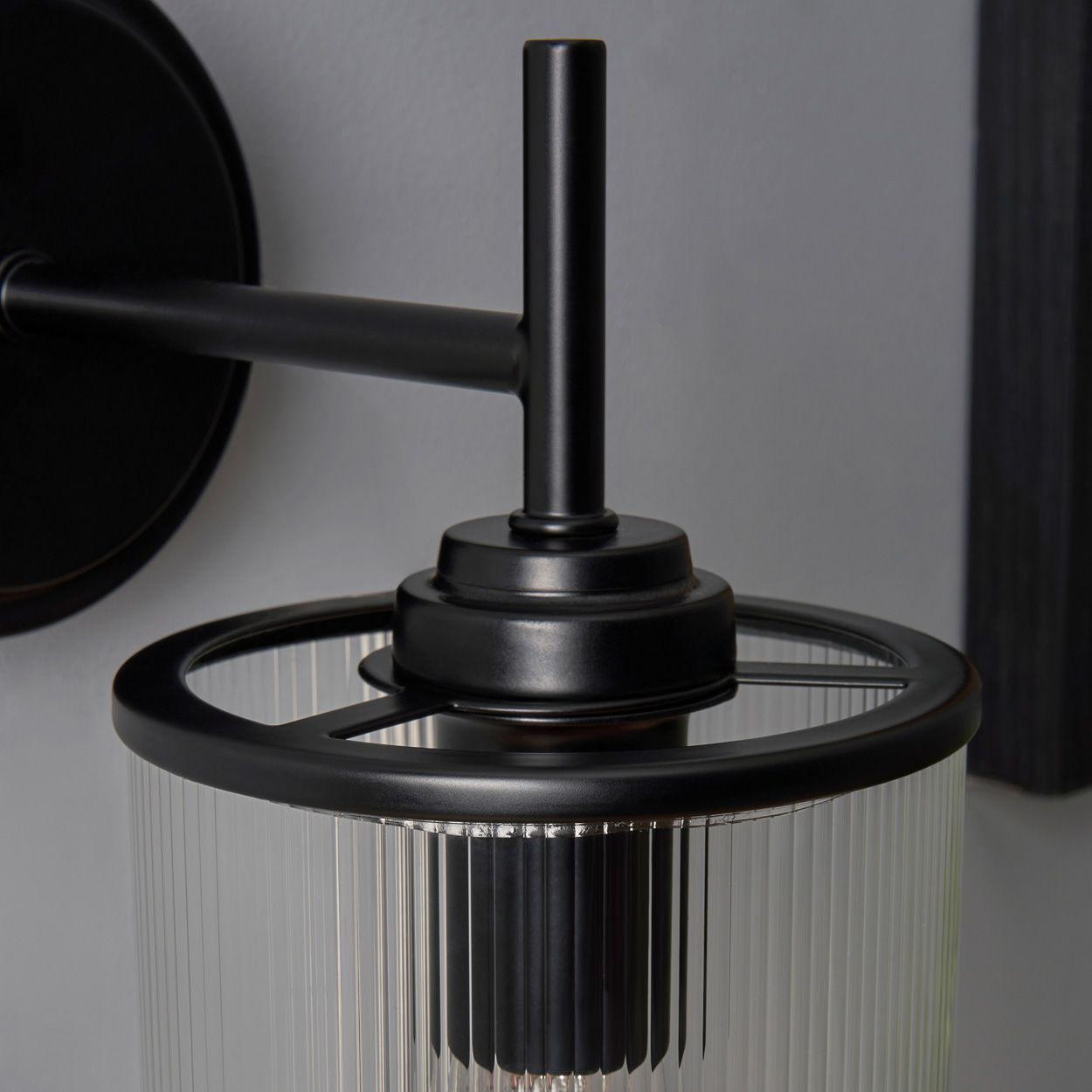 Abbey Ribbed Glass Wall Light