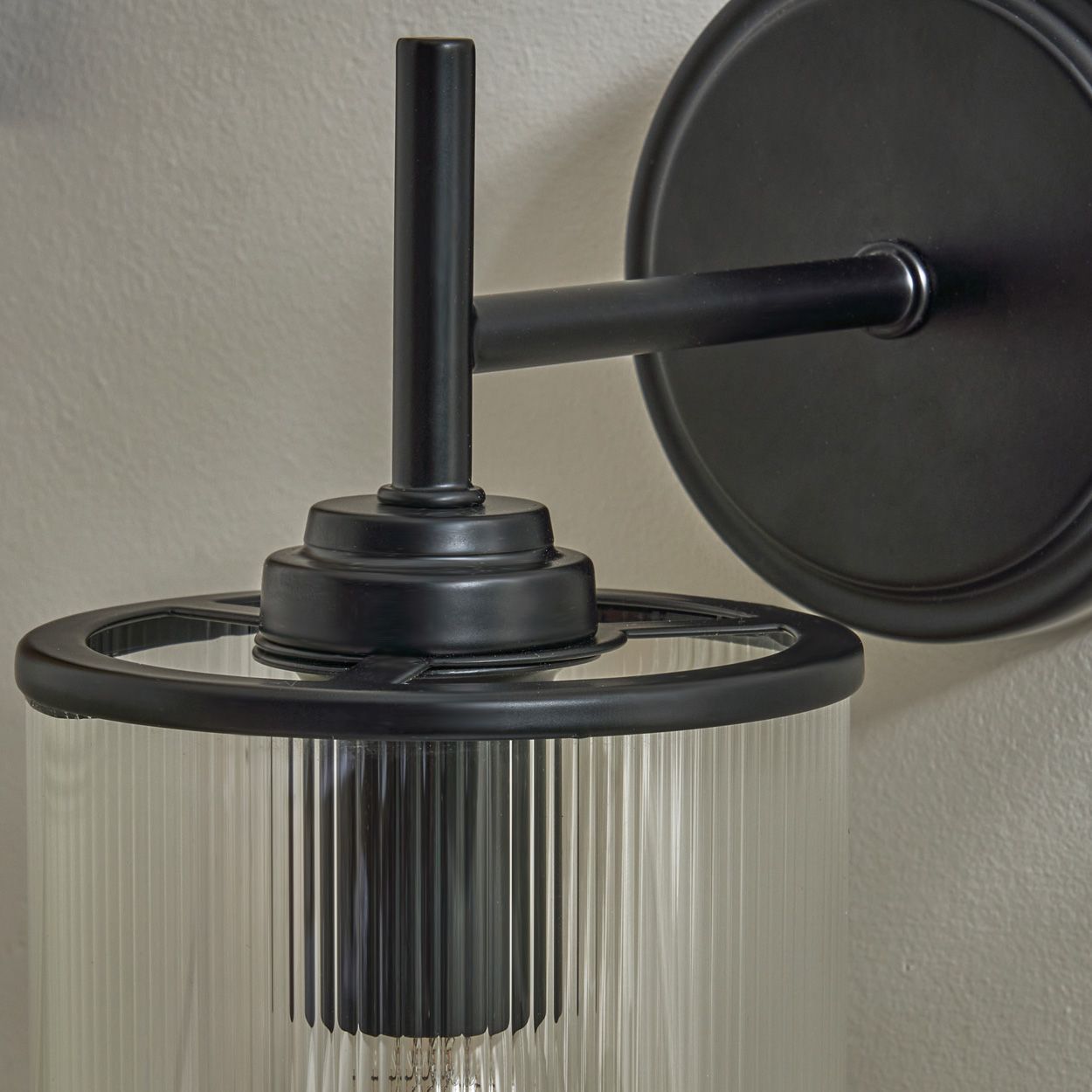 Abbey Ribbed Glass Wall Light