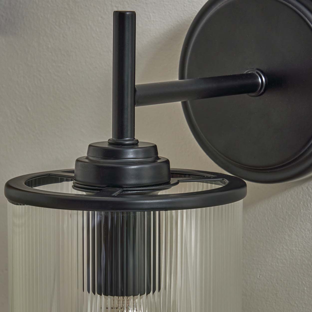 Abbey Ribbed Glass Wall Light