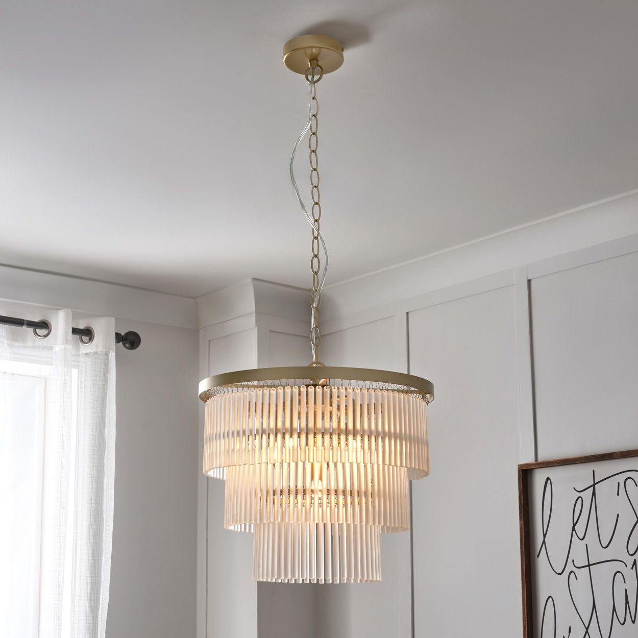 Lupin 5 Light Pendant Brass