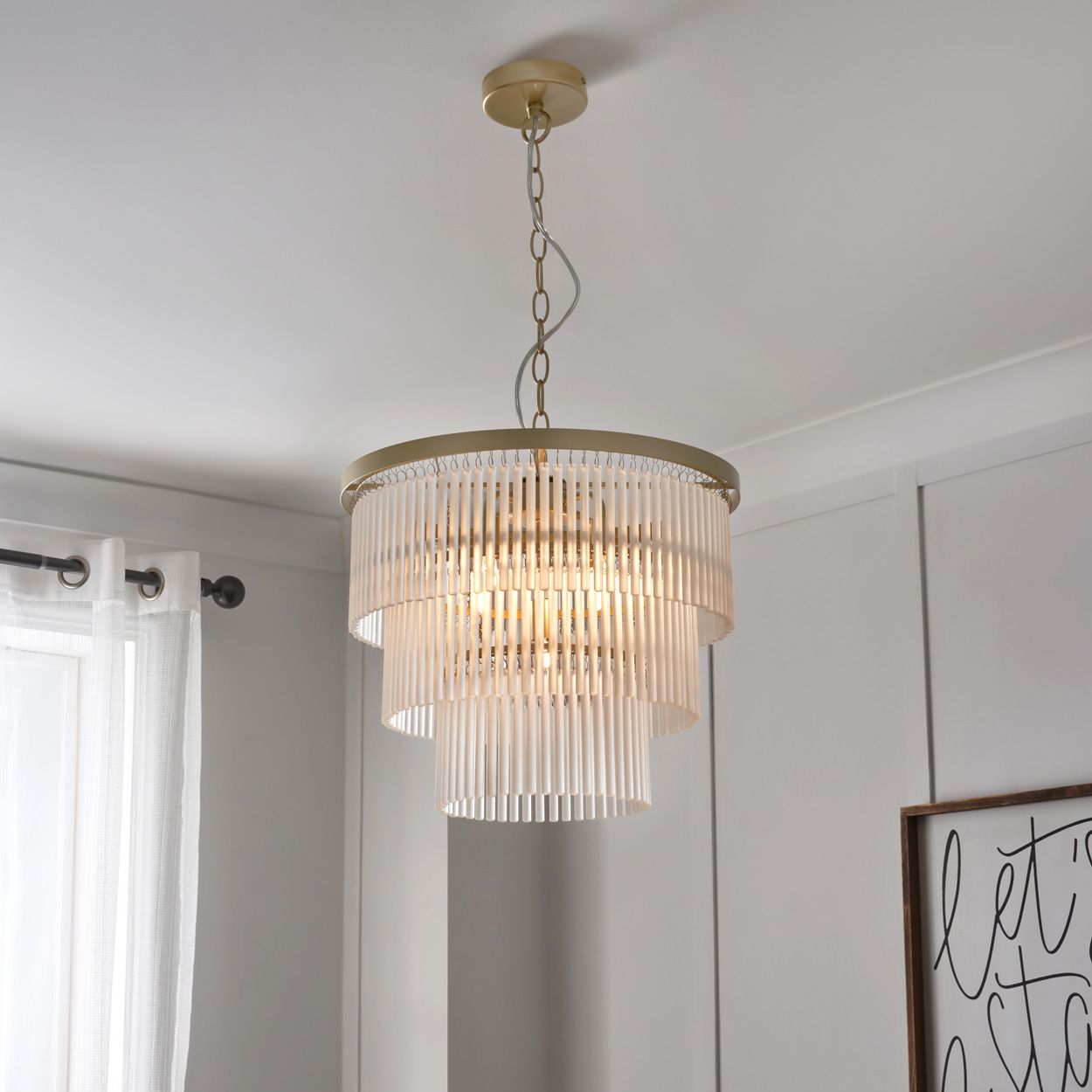 Lupin 5 Light Pendant Brass