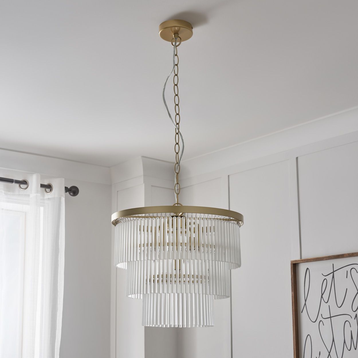 Lupin 5 Light Pendant Brass