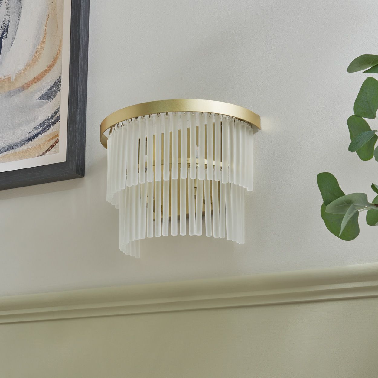 Lupin 2 Tier Wall Light Brass