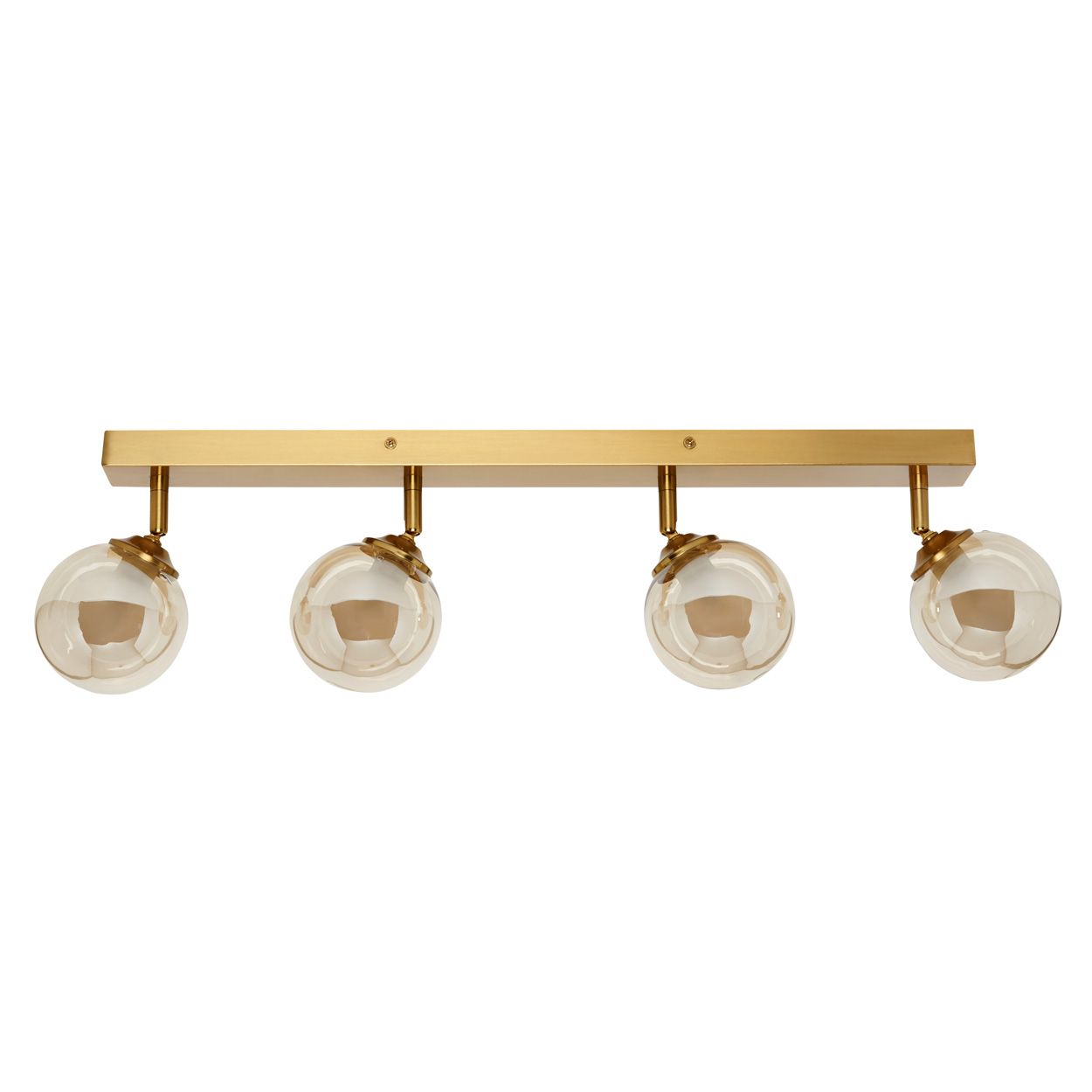 Haudri 4 Light Opal Ball Bar Spotlight Brass