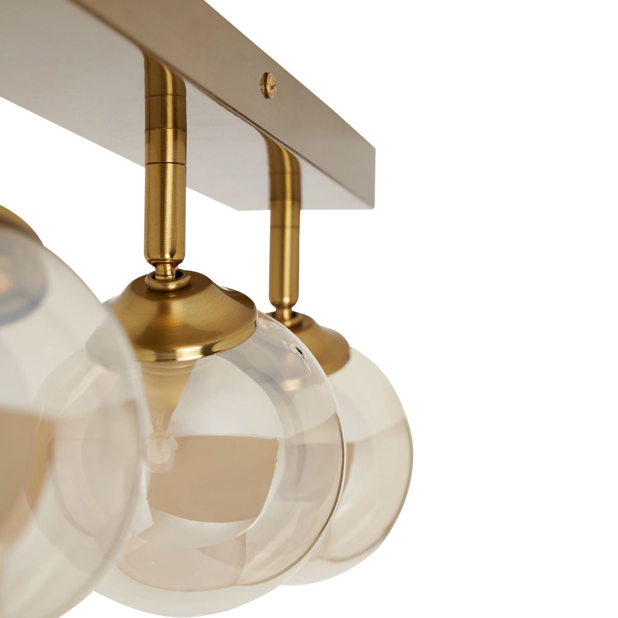 Haudri 4 Light Opal Ball Bar Spotlight Brass