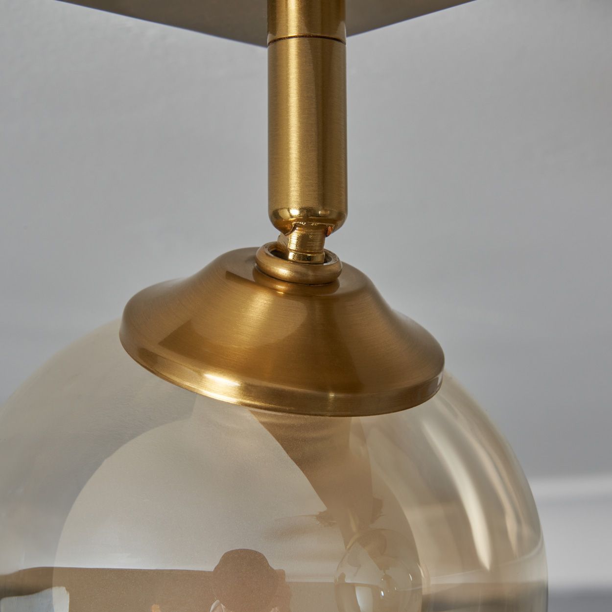 Haudri 4 Light Opal Ball Bar Spotlight Brass