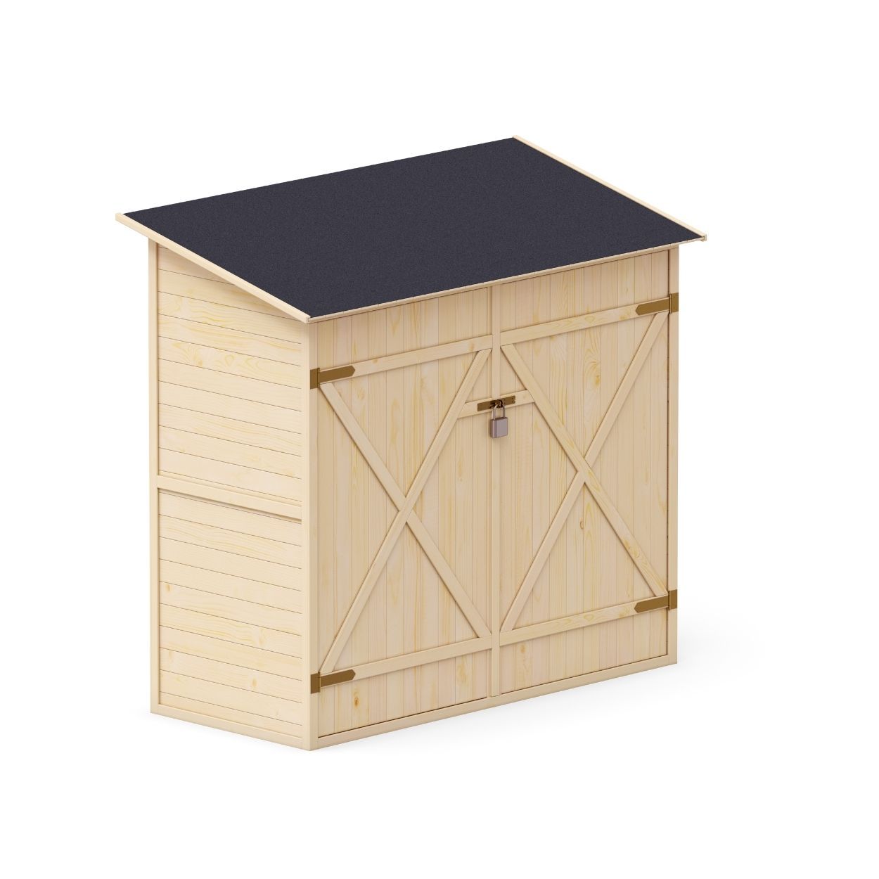 Upyard Tool Shed With Shelving System