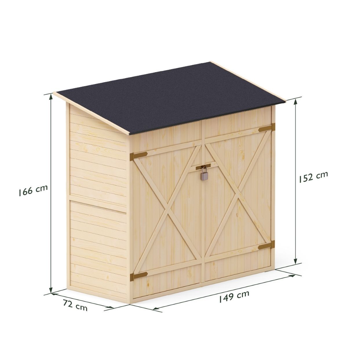 Upyard Tool Shed With Shelving System