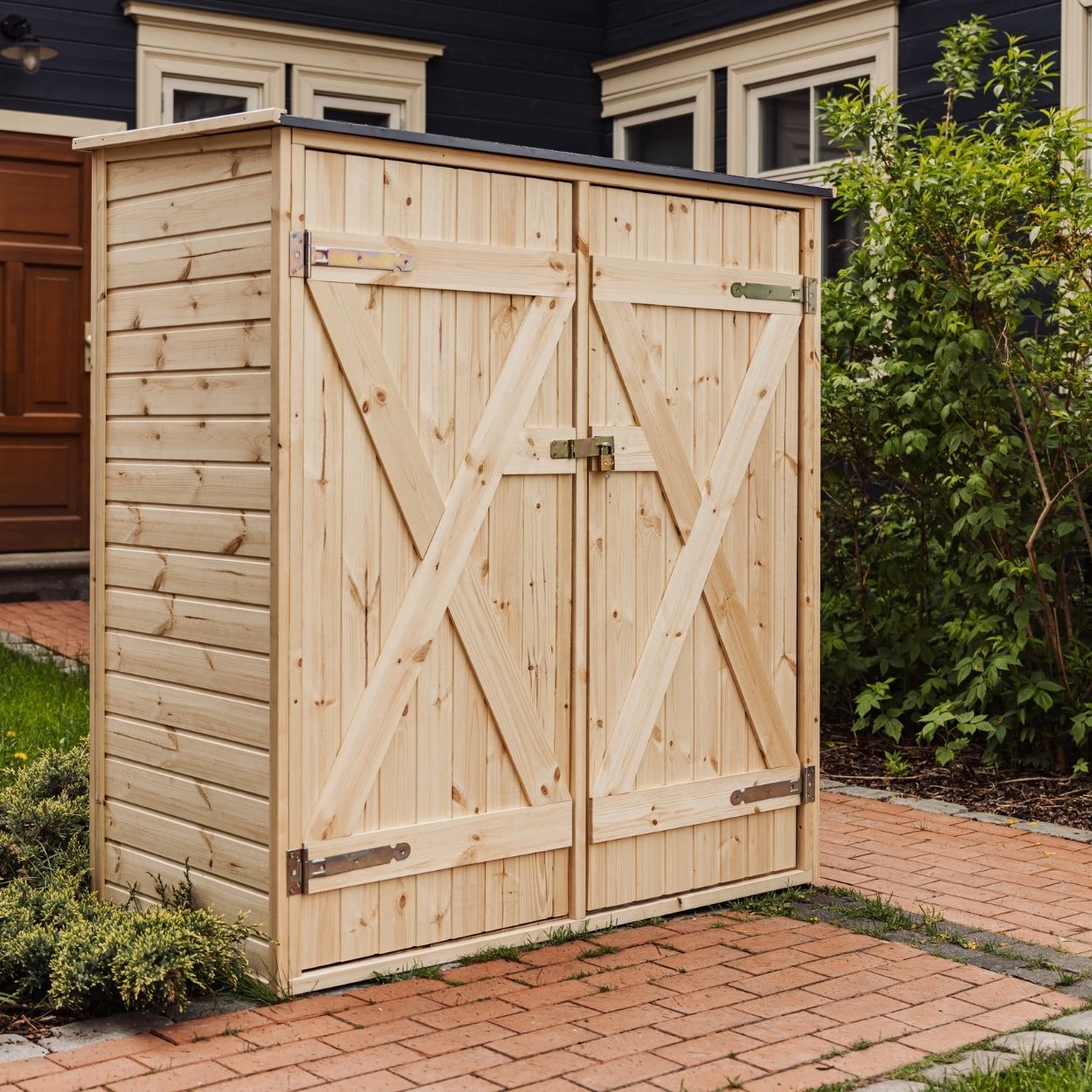 Upyard Tool Shed With Shelving System