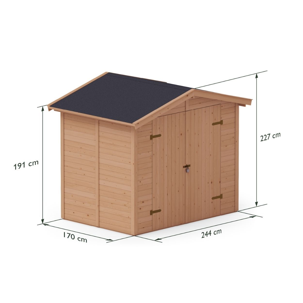 Upyard Brown Garden Storage Shed 8ft x 5ft 5"