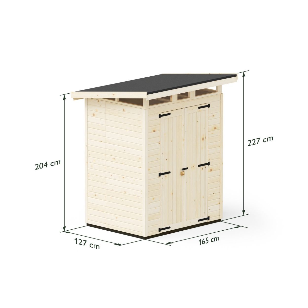 Upyard Strongbox Natural Storage Shed 5ft 3" x 4ft 1"