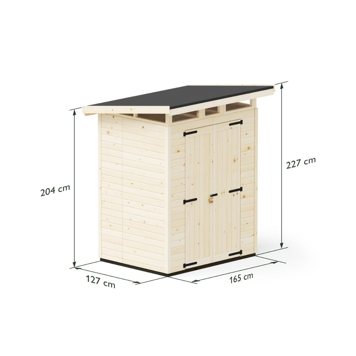 Upyard Strongbox Natural Storage Shed 5ft 3" x 4ft 1"