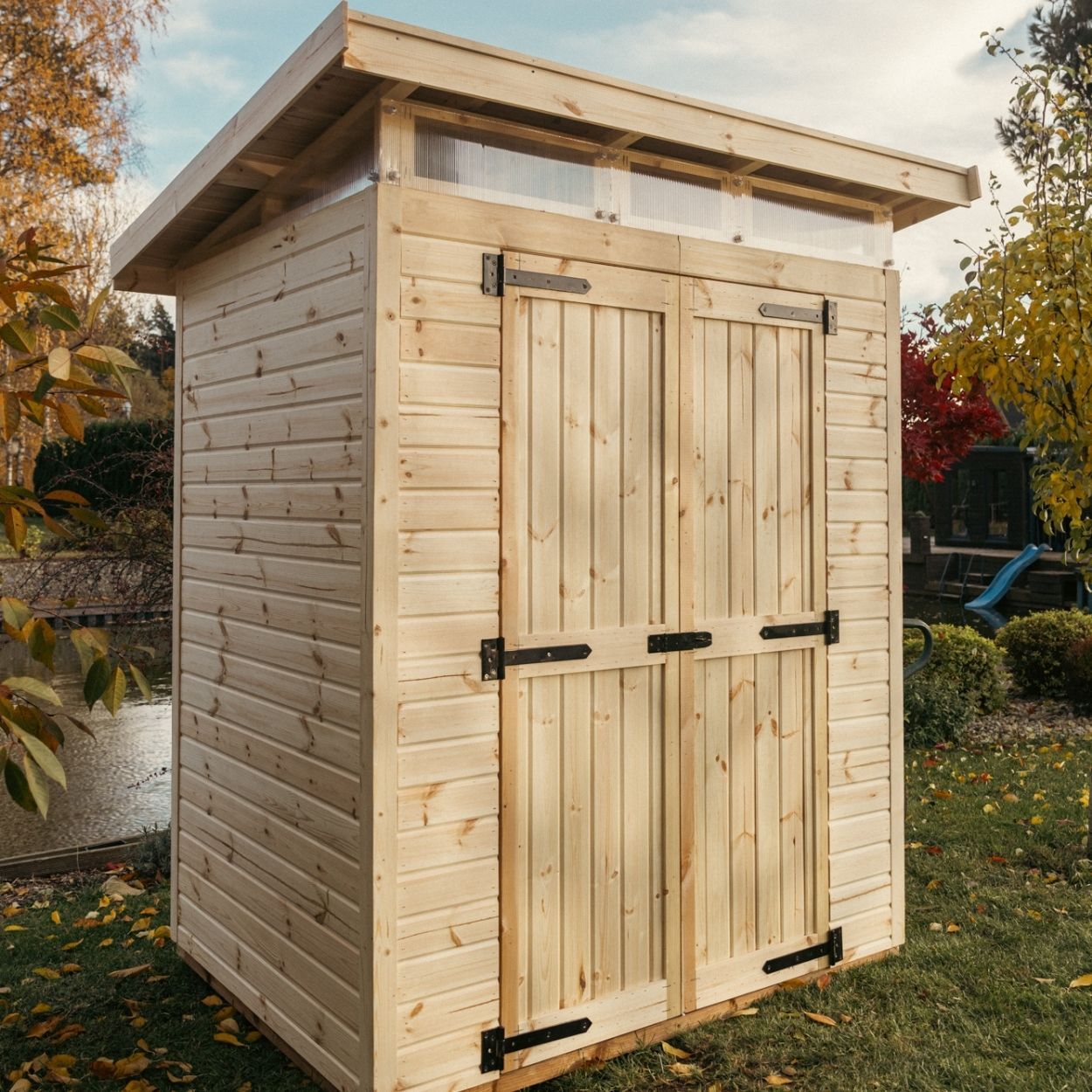 Upyard Strongbox Natural Storage Shed 5ft 3" x 4ft 1"