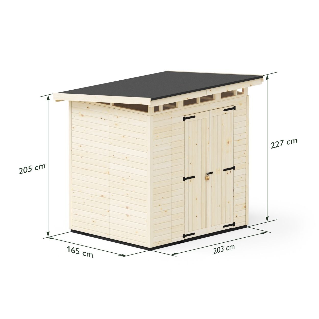 Upyard Strongbox Natural Storage Shed 6ft 6"x 5ft 3"