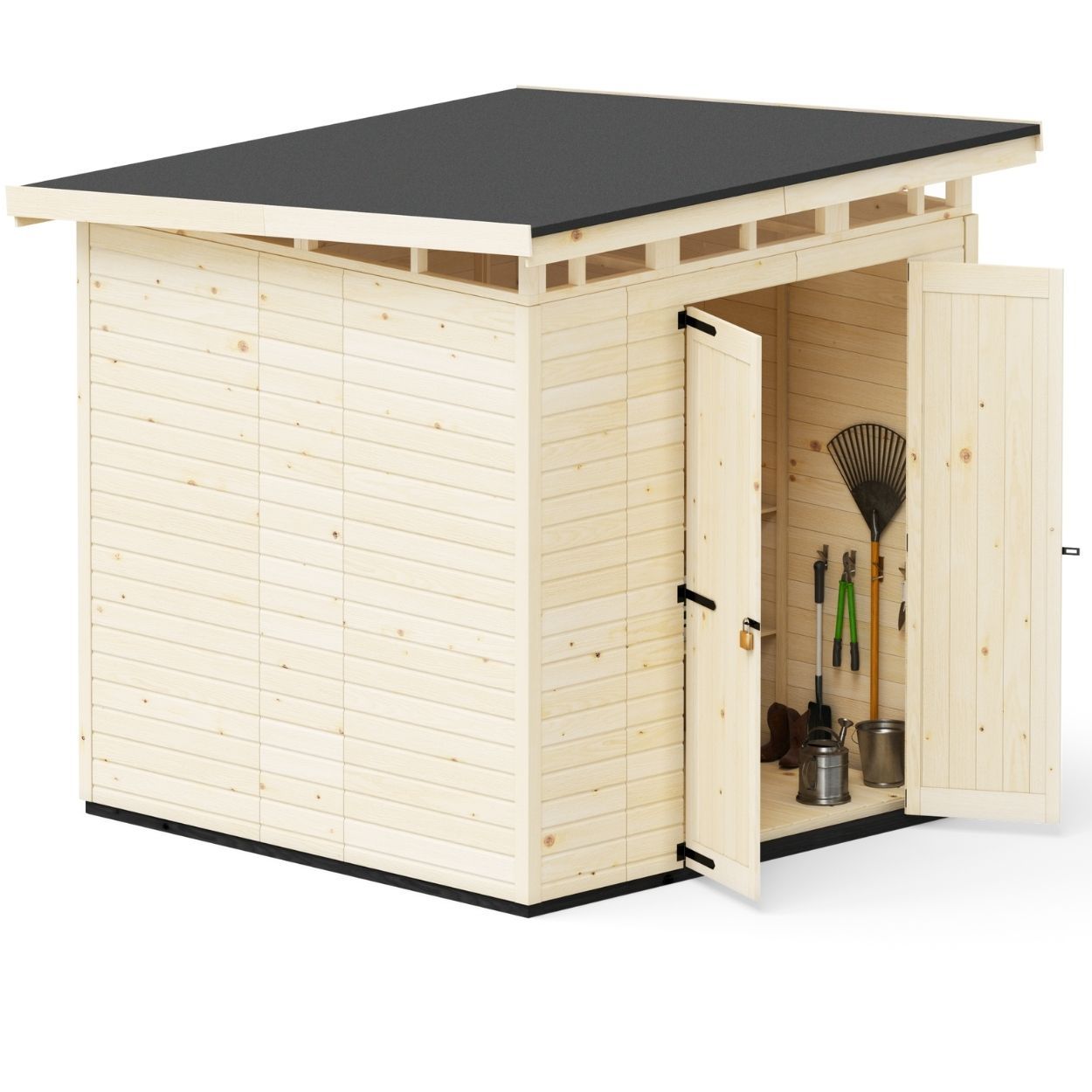 Upyard Strongbox Natural Storage Shed 6ft 6" x 6ft 6"