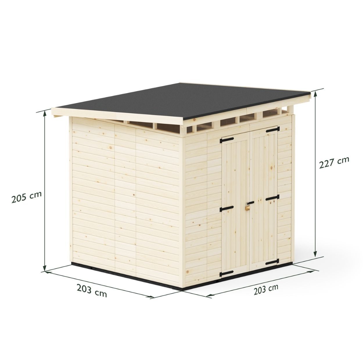 Upyard Strongbox Natural Storage Shed 6ft 6" x 6ft 6"