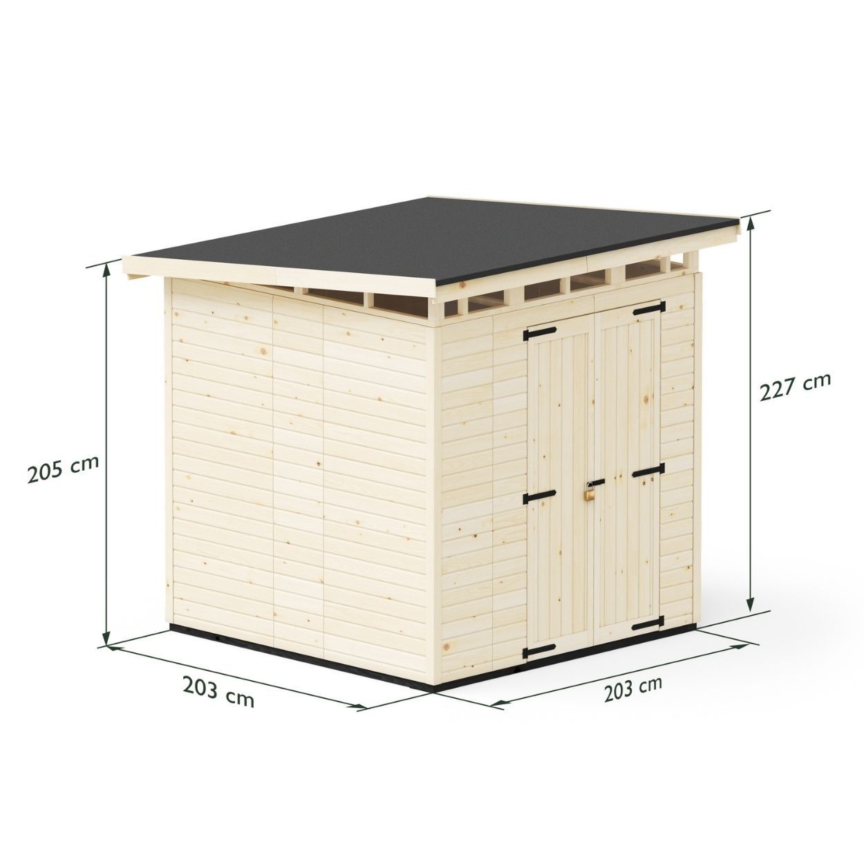 Upyard Strongbox Natural Storage Shed 6ft 6" x 6ft 6"