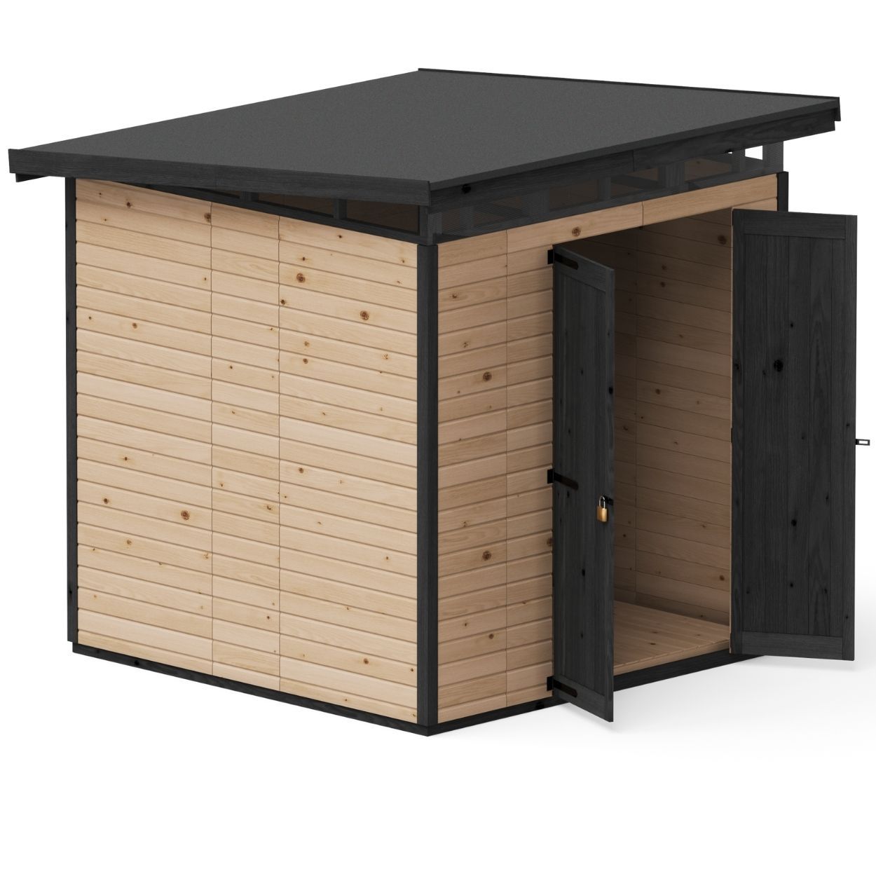 Upyard Strongbox Brown & Black Storage Shed  6ft 6" x 6ft 6"