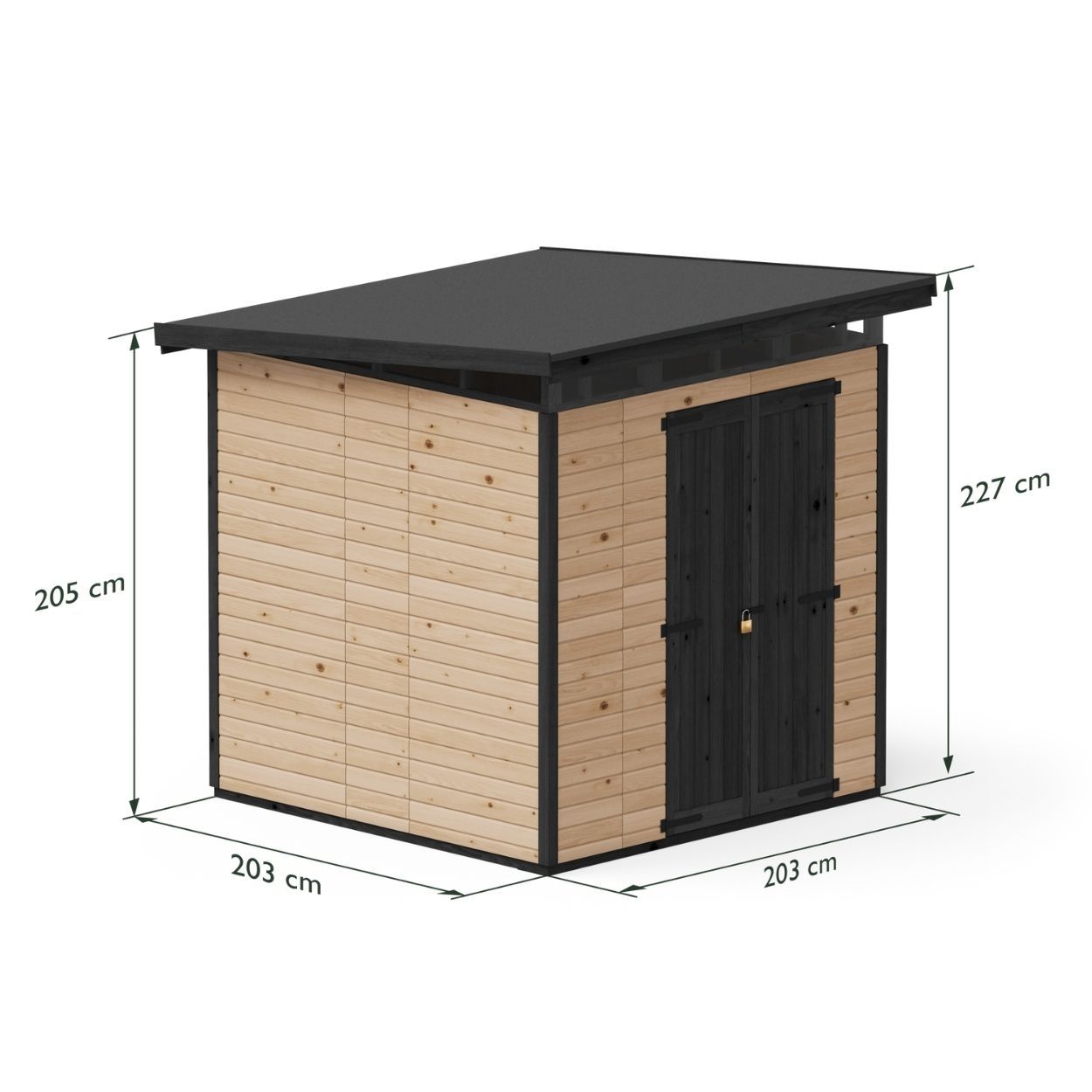 Upyard Strongbox Brown & Black Storage Shed  6ft 6" x 6ft 6"