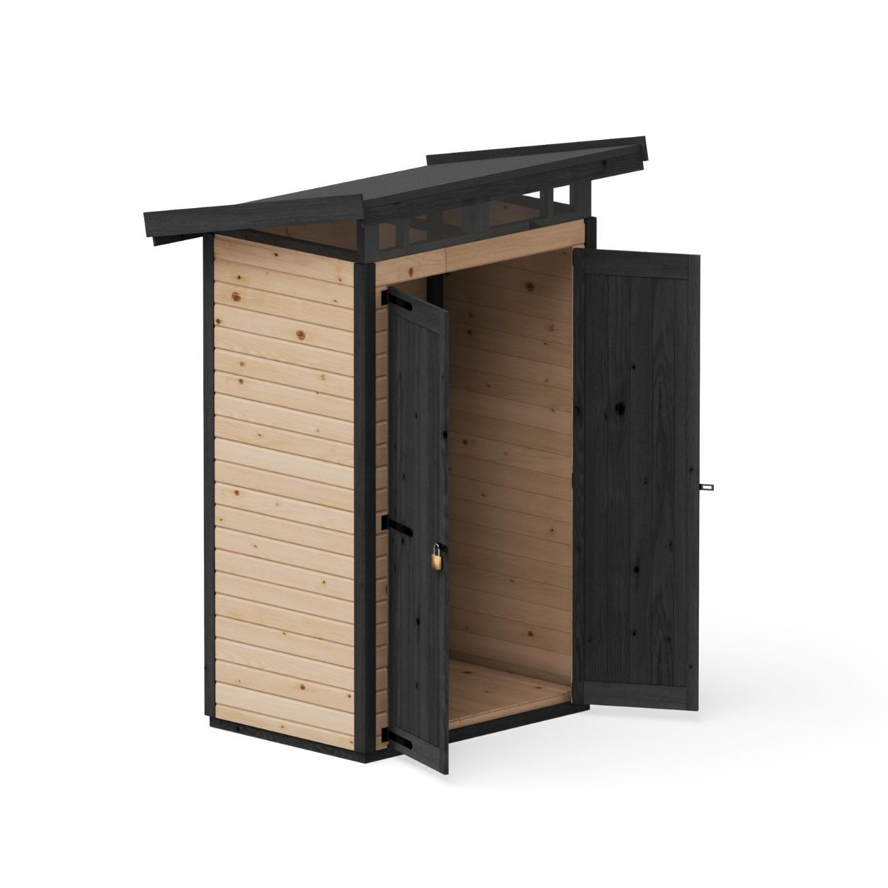 Upyard Strongbox Brown & Black Storage Shed 2ft 8" x 4ft 1"