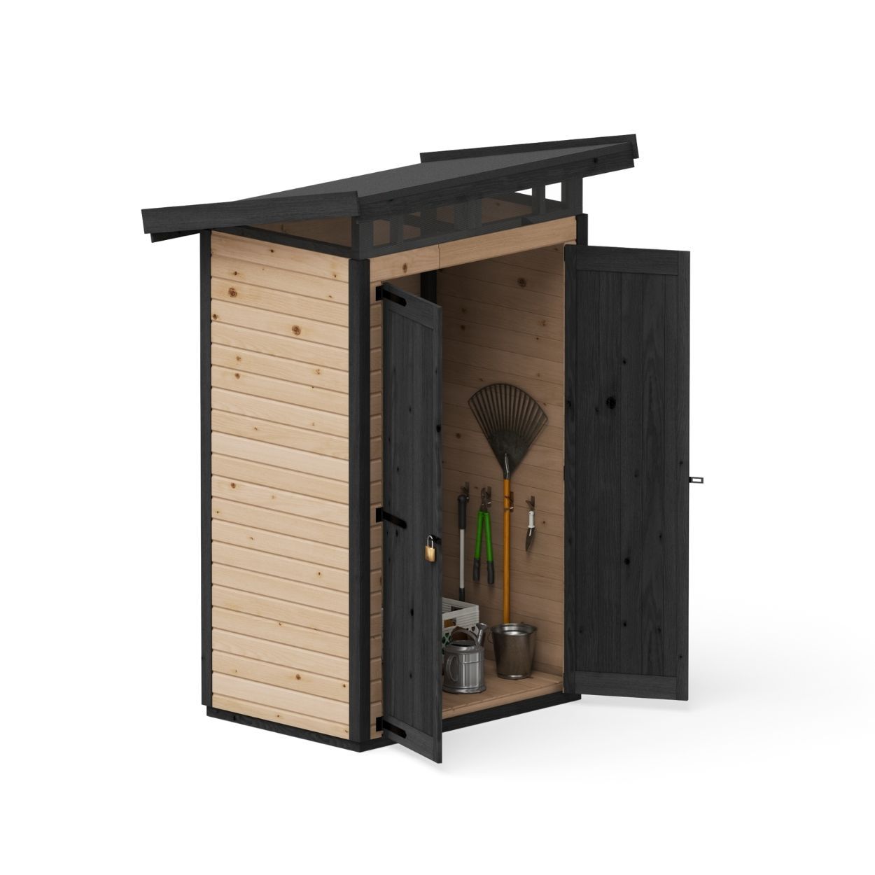 Upyard Strongbox Brown & Black Storage Shed 2ft 8" x 4ft 1"