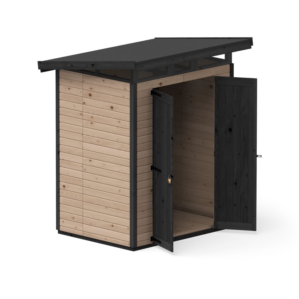 Upyard Strongbox Brown & Black Storage Shed 5ft 3" x 4ft 1"