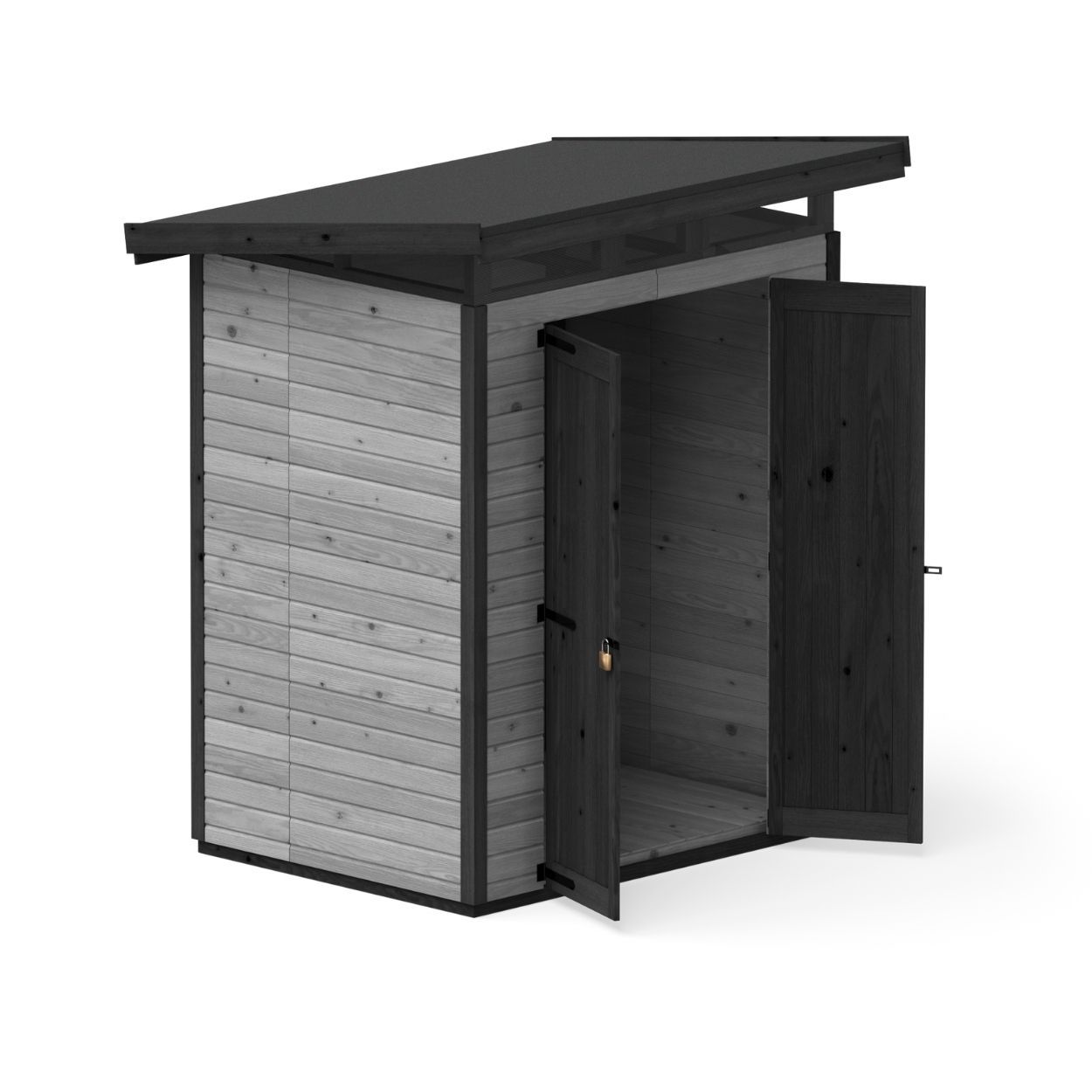 Upyard Strongbox Grey & Black Storage Shed 5ft 3" x 4ft 1"