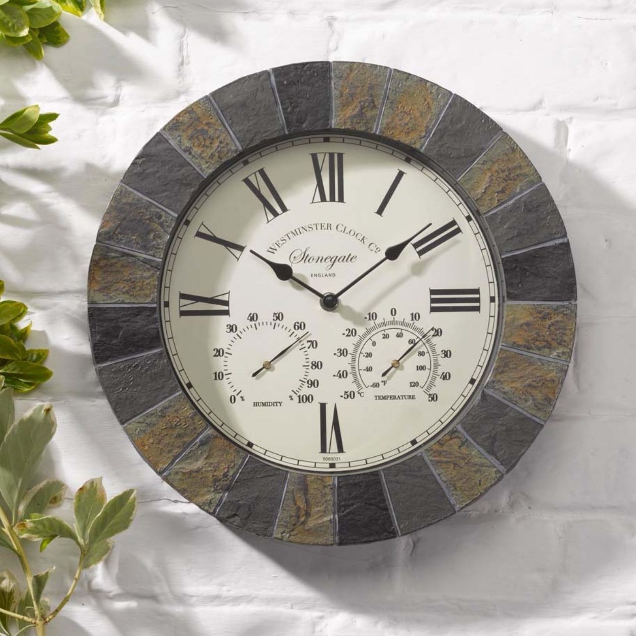 Smart Garden Stonegate Clock - Slate 14 inch