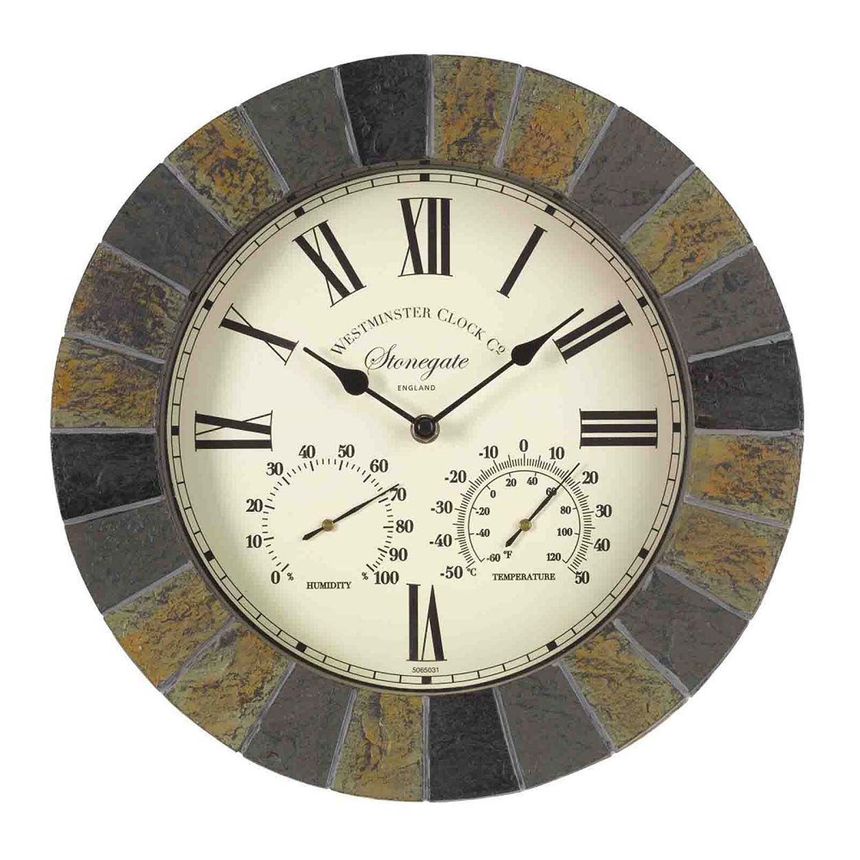 Smart Garden Stonegate Clock - Slate 14 inch