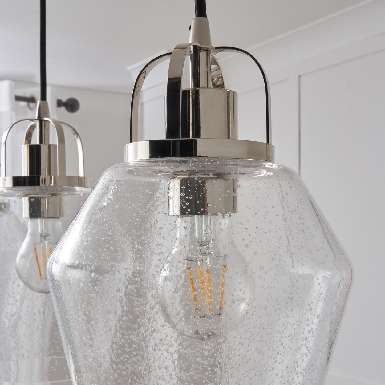 Merrien 3 Light Diner Bar Pendant Polished Nickel