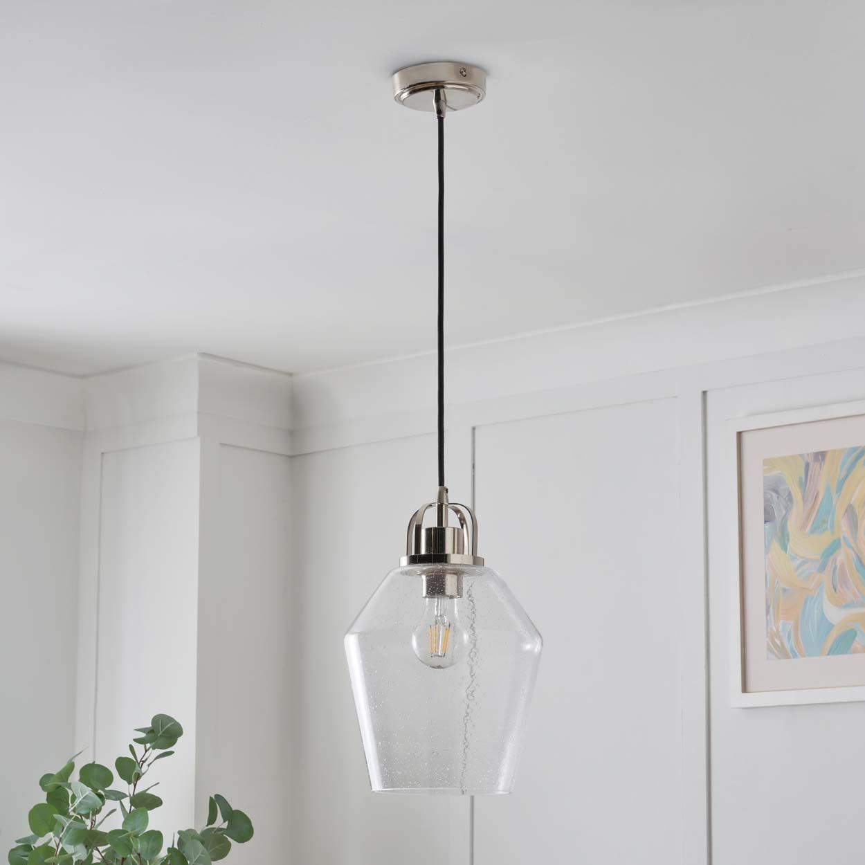 Merrien 1 Light Pendant Polished Nickel