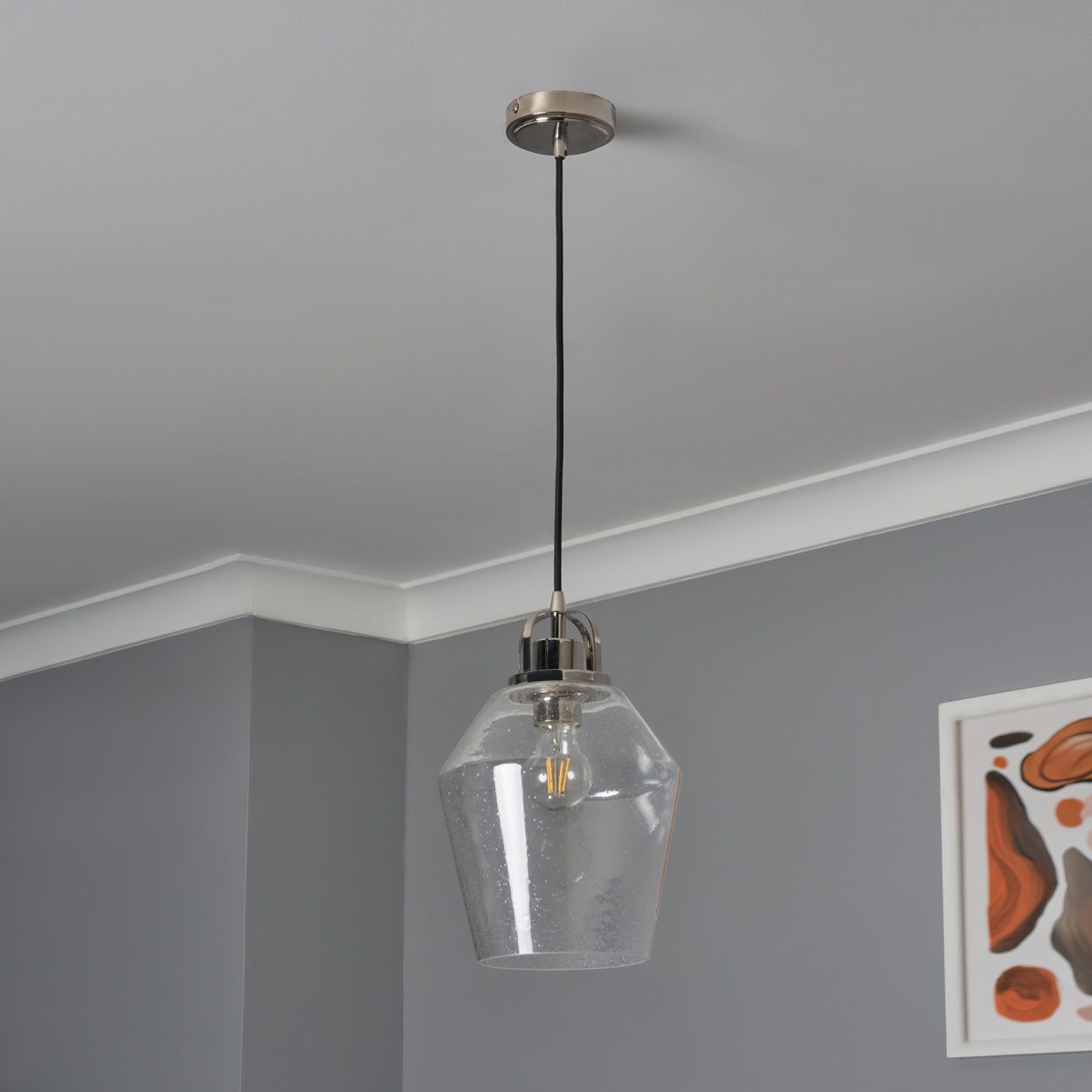 Merrien 1 Light Pendant Polished Nickel