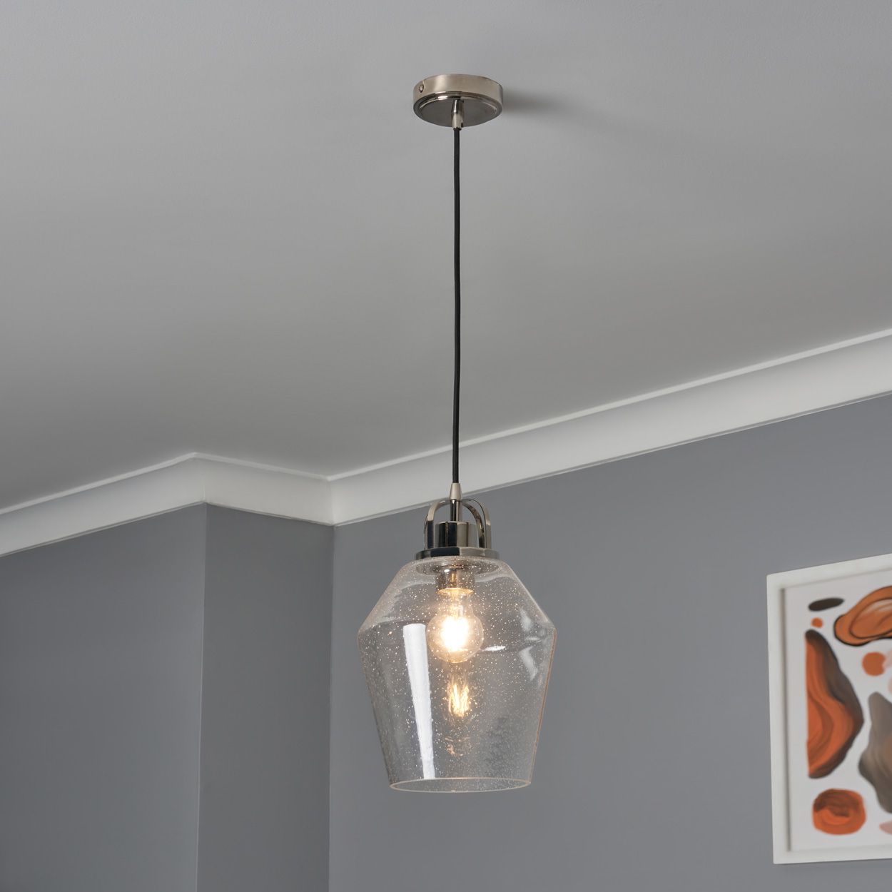 Merrien 1 Light Pendant Polished Nickel