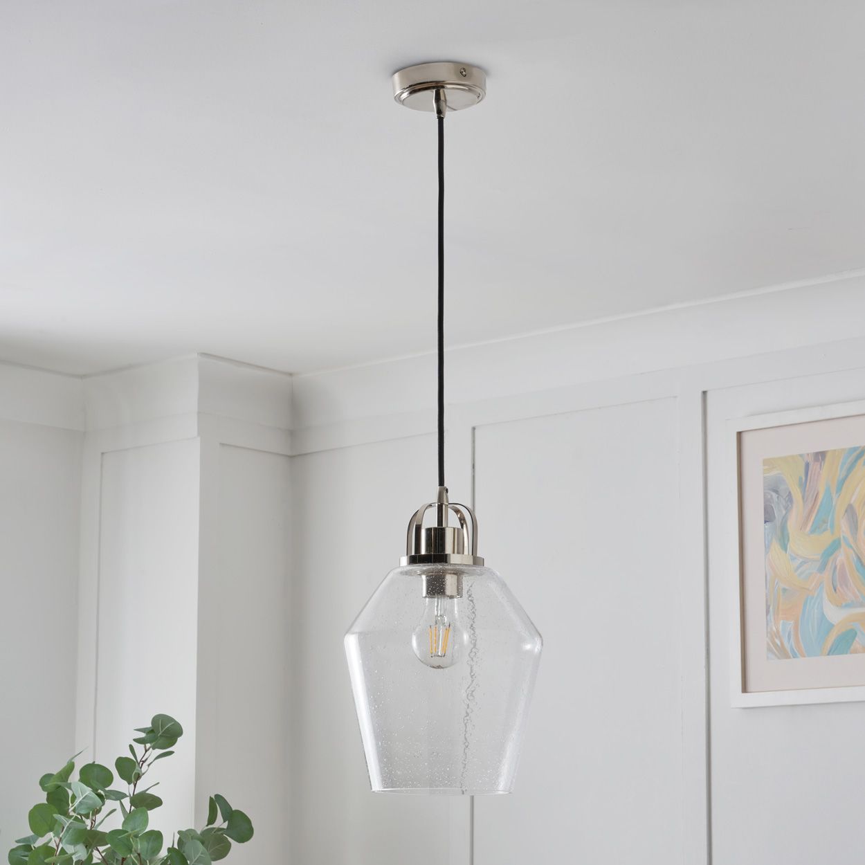 Merrien 1 Light Pendant Polished Nickel