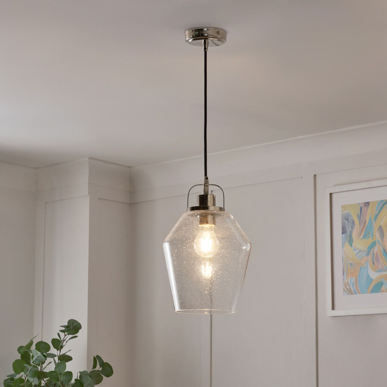 Merrien 1 Light Pendant Polished Nickel