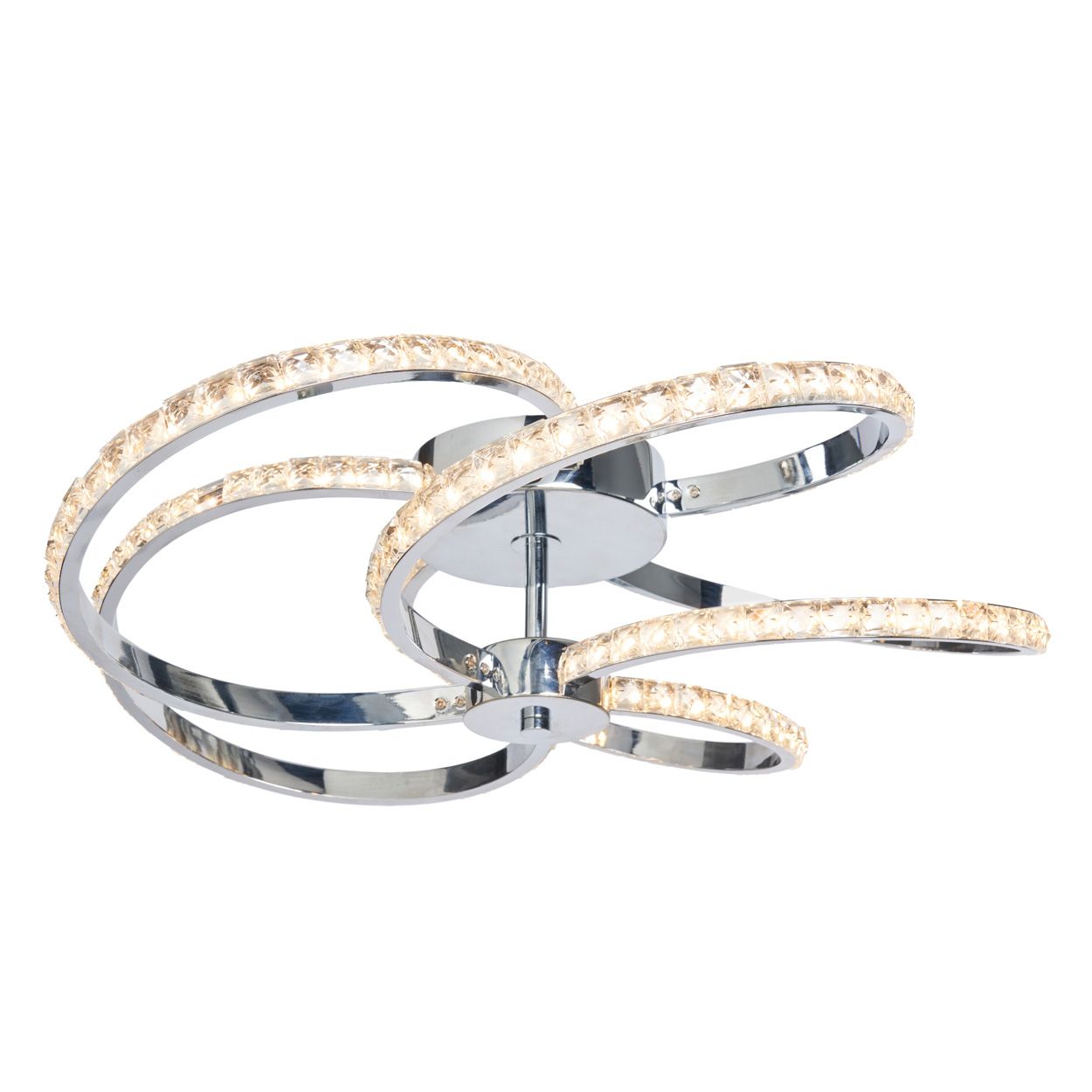 Austell Swirl Led Flush Chrome