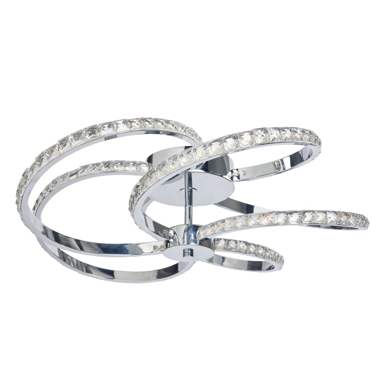 Austell Swirl Led Flush Chrome