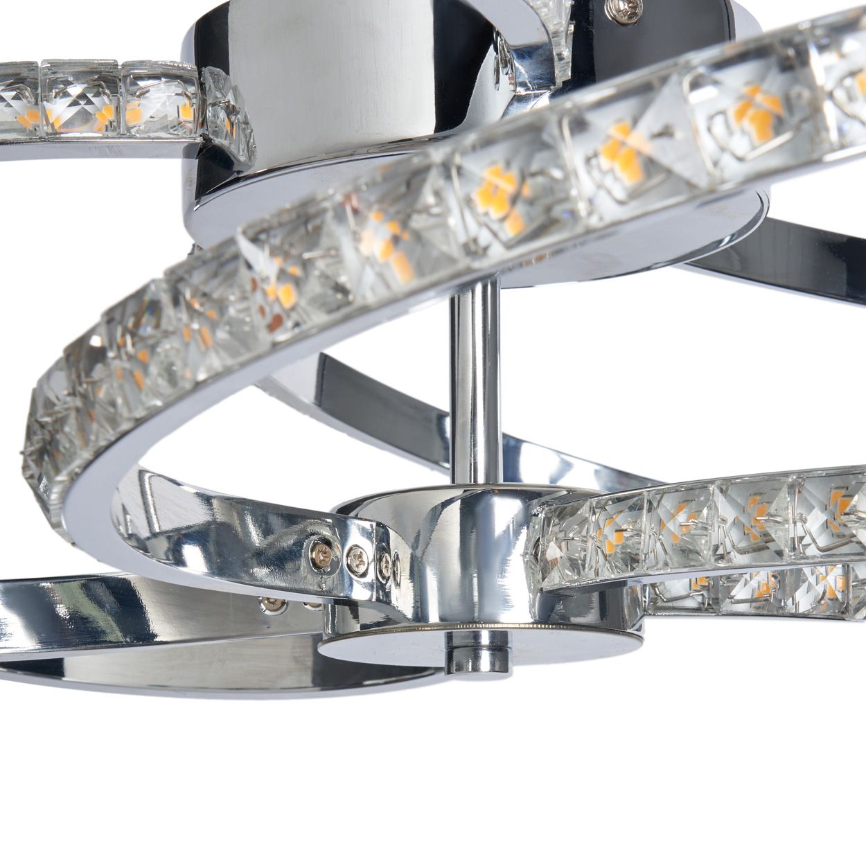 Austell Swirl Led Flush Chrome