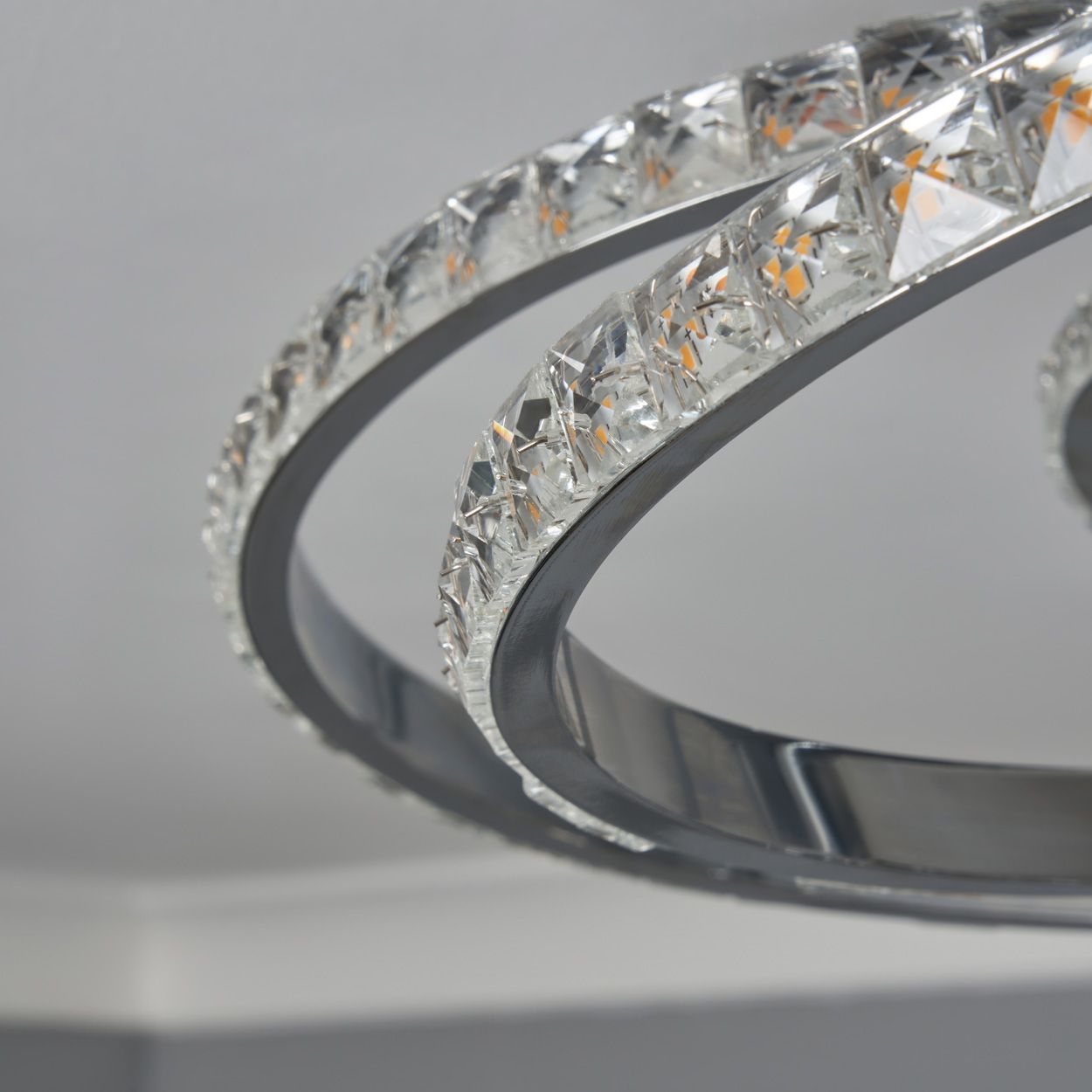 Austell Swirl Led Flush Chrome