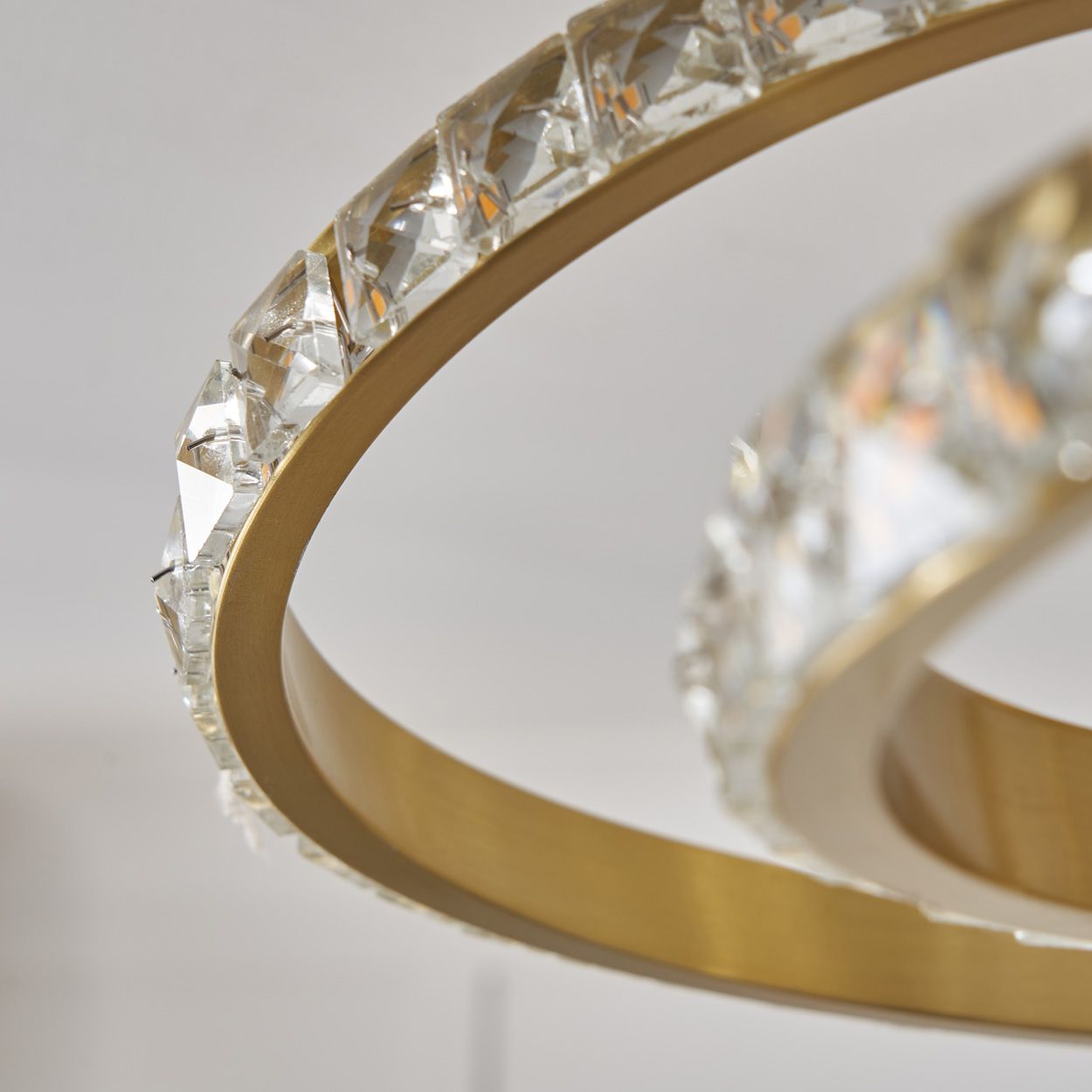 Austell Swirl Led Flush Satin Brass