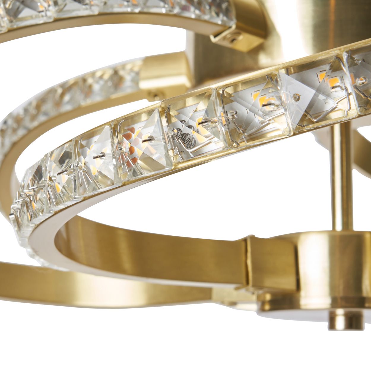 Austell Swirl Led Flush Satin Brass