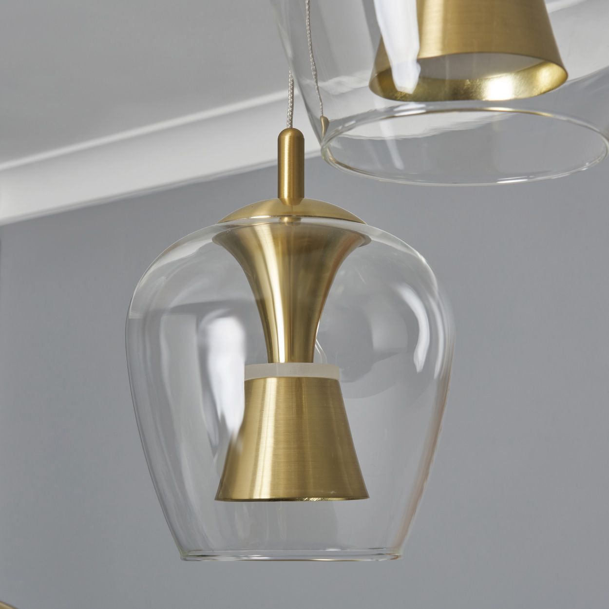 Berton 3 Light Cascade Pendant Satin Brass