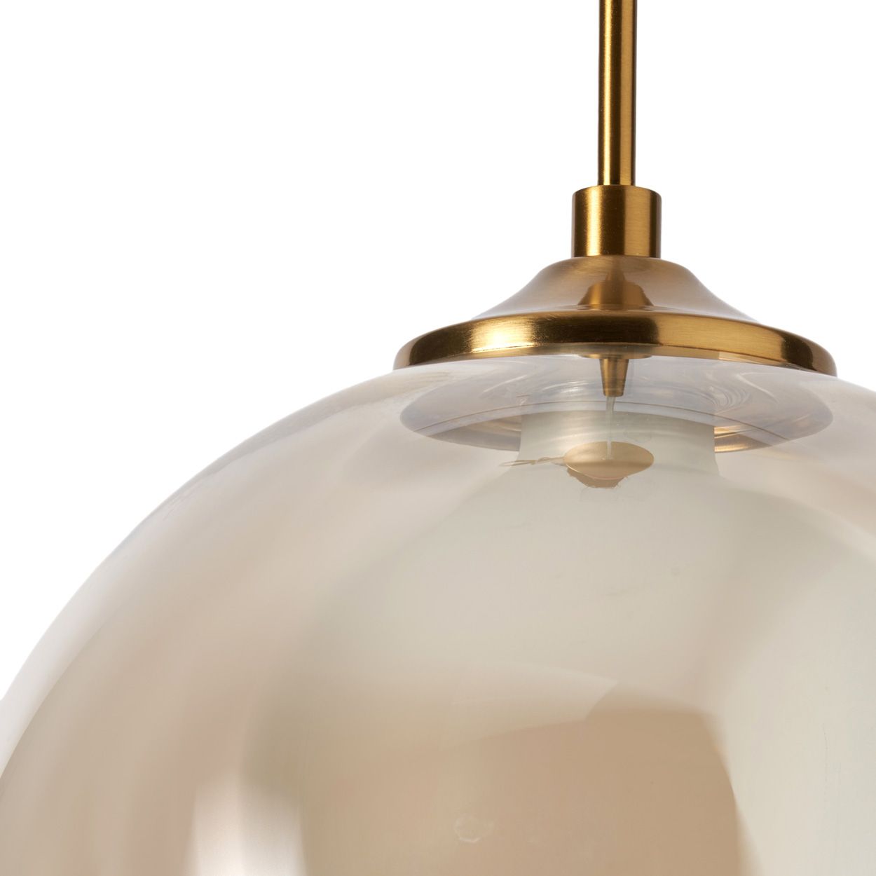 Laton 1 Light Opal Shade-In-Shade Pendant Brass