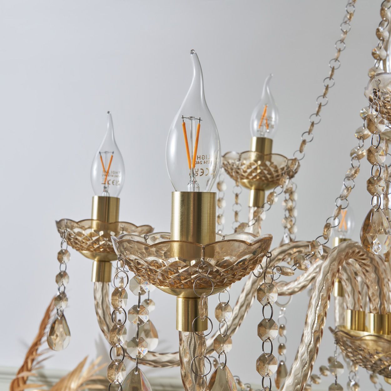 Riviere 9 Light Chandelier Satin Brass