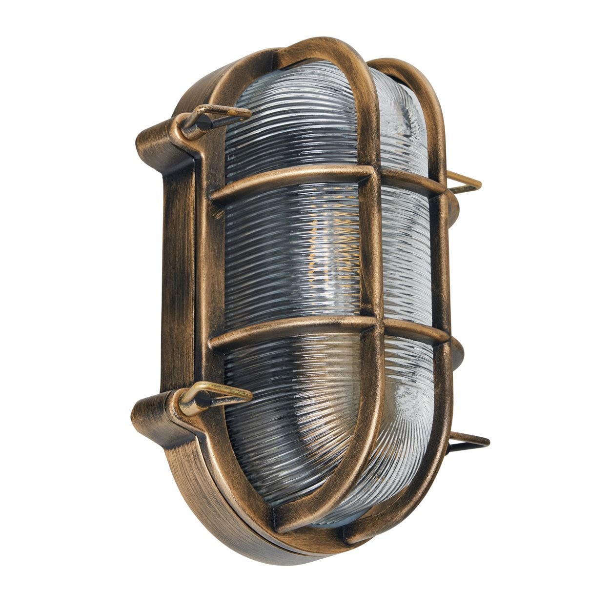Mellor Caged Oval Bulkhead Ip44 Gold