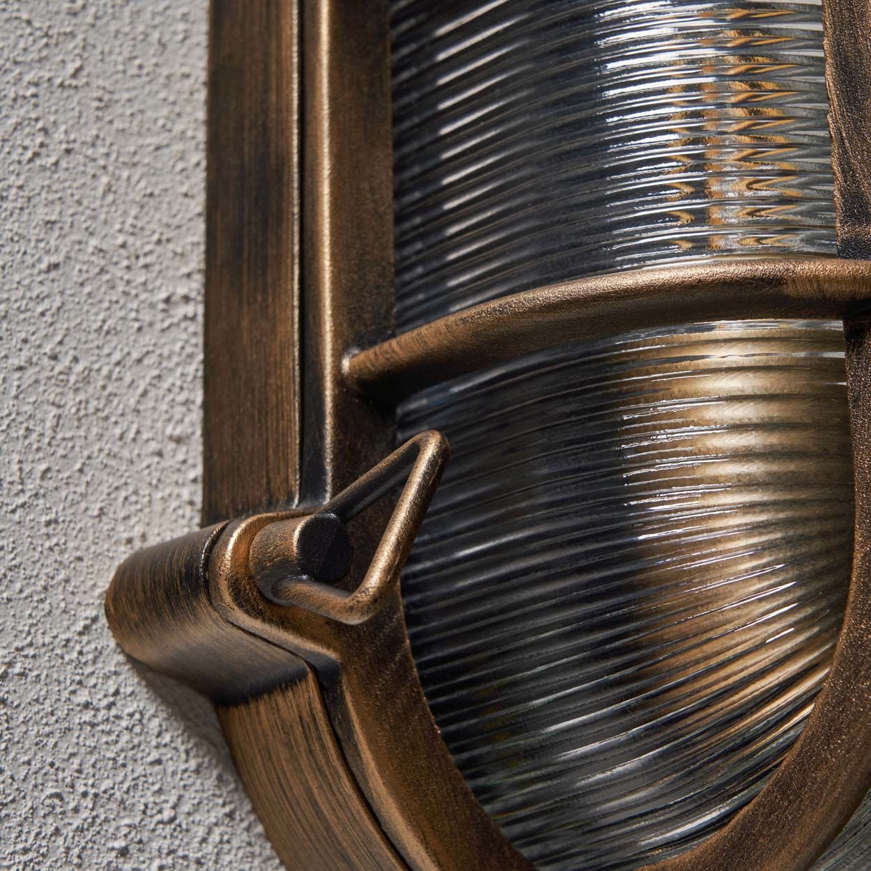 Mellor Caged Oval Bulkhead Ip44 Gold