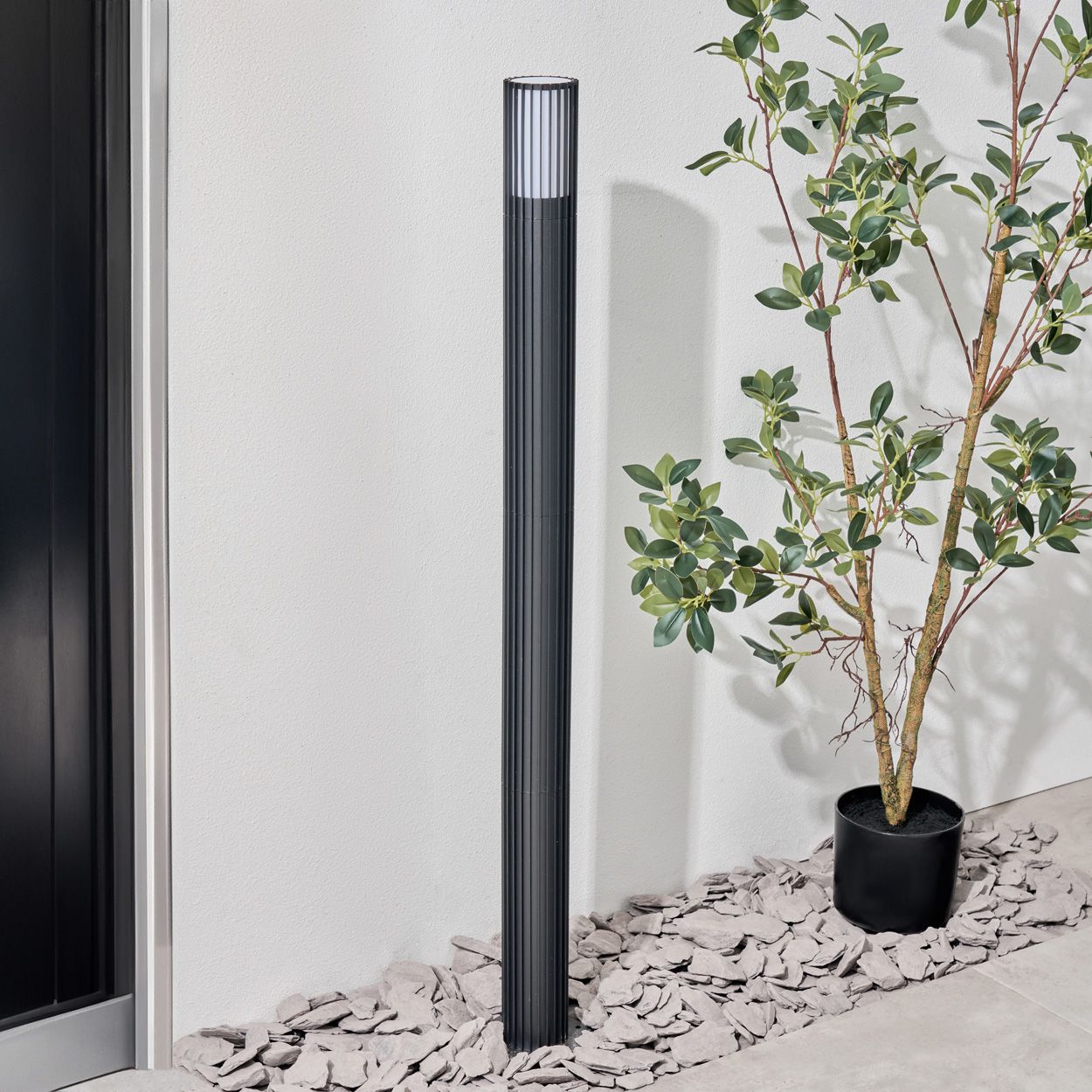Sandlow 1 Light Gu10 Adj Post Light Ip44 Anth