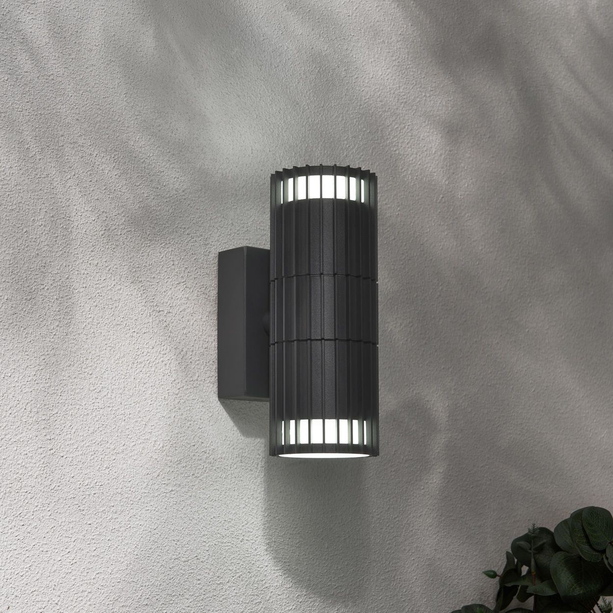 Sandlow 2 Light Up/Down Wall Light Ip65 Anth